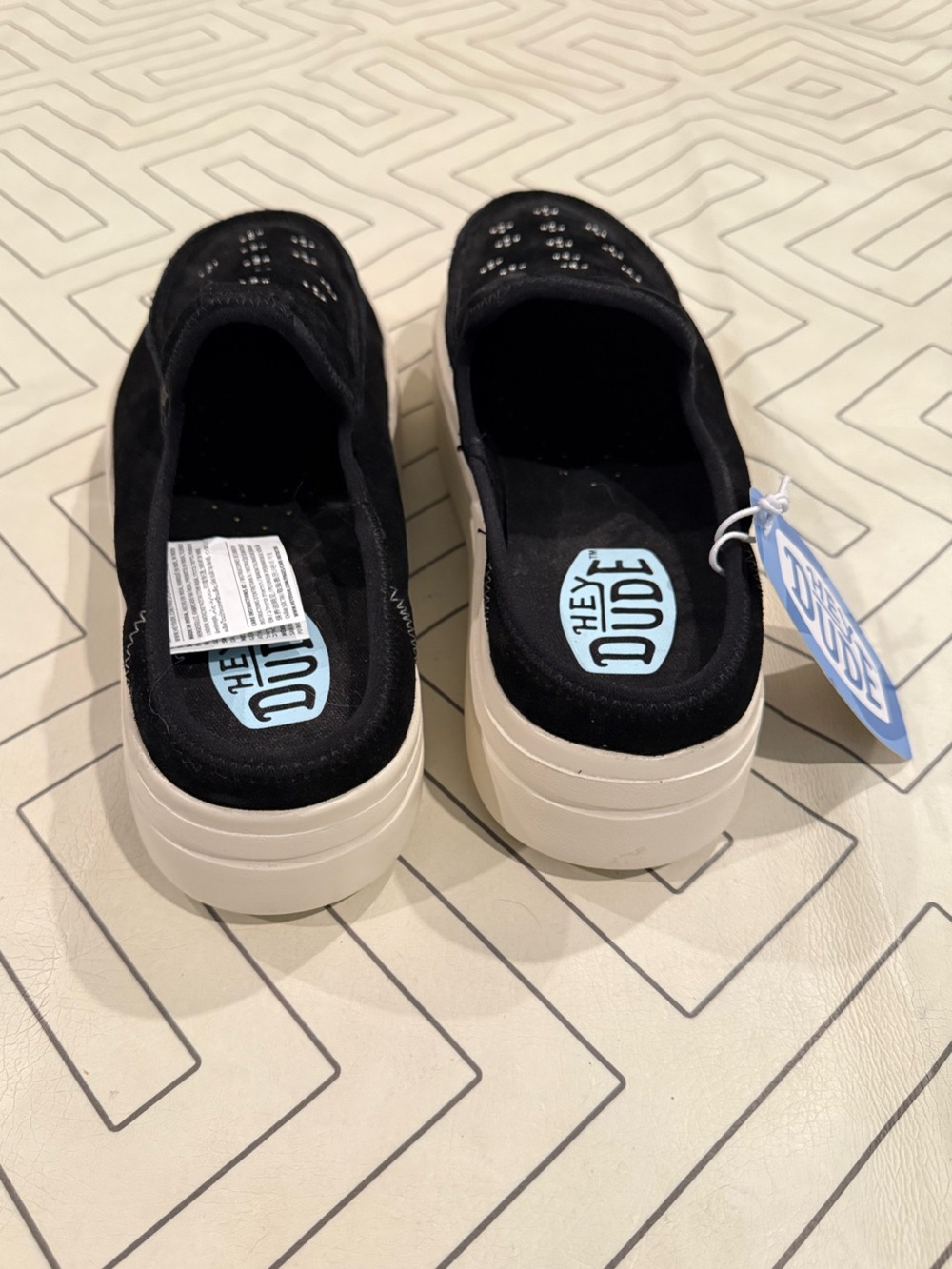 NWT Hey Dude Austin Lift Suede Stud Slip Ons - Picture 11 of 15